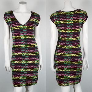 M by Missoni Knit Multicolor Above Knee Bodycon Party Career Dress Size 40/4 NWT
